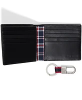 Brooks Brothers Men's Wallet Kc Box Leather Wallet with Change Purse