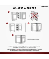 Rev-a-Shelf 3" Pullout Wall Filler w/ Soft-close, 39" Height, 432-WFBBSC39-3C
