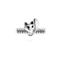 Bling Jewelry Foxy Lady Charm Bead Sterling Silver for European Bracelet