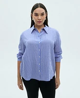 Mango Women's Striped Straight Shirt