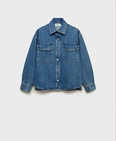 Mango Women's Pockets Denim Overshirt