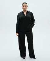 Mango Women's Regular-Fit Linen Shirt