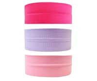 Women's Pack of Wide Training Headbands - Purple + Pink + Hot Pink