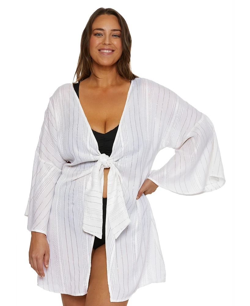 Becca Etc Plus Radiance Tie-Front Tunic Cover-Up