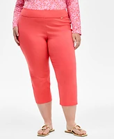 I.n.c. International Concepts Plus Size Mid-Rise Pull-On Capri Pants, Created for Macy's
