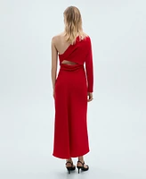 Mango Women's Asymmetric Draped Gown