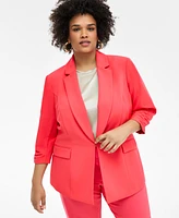 I.n.c. International Concepts Plus 3/4-Sleeve Blazer, Created for Macy's