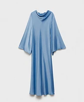 Mango Women's Long Satin Dress