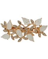 lonna & lilly Gold-Tone Mixed Stone Leaf Branch Hair Barrette