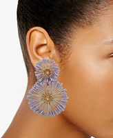 lonna & lilly Gold-Tone Crystal & Gypsum Flower Drop Earrings