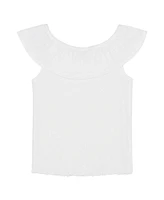 Tommy Hilfiger Big Girls Pointelle Ruffle Top