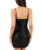 Alex & Sophia Juniors' Rhinestone Bodycon Dress