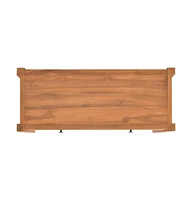 Desk with 2 Drawers 39.4"x15.7"x29.5" Teak Wood
