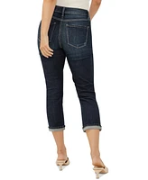 Silver Jeans Co. Women's Avery High-Rise Curvy-Fit Denim Capri