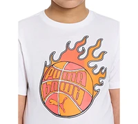 Puma Big Boys Fireball Logo Graphic T-Shirt