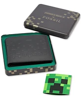 Fossil Men's Minecraft x Fossil Special Edition Embossed Leather Pass Case