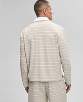 Mode of One Men's Horizontal-Stripe French Terry Polo, Exclusively at Macy's