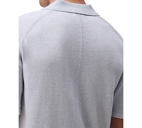 Calvin Klein Men's Textured Pullover Open-Collar Polo Shirt