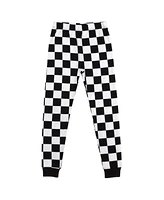 Naruto Classic Naruto Uzumaki Youth Boy's Black & White Checkered Short Sleeve Shirt & Sleep Pants Set