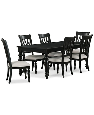 Daria 7-Pc. Dining Set (Rectangular Table & 6 Side Chairs), Created for Macy's
