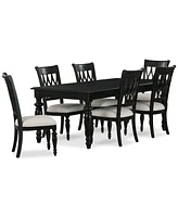 Daria 7-Pc. Dining Set (Rectangular Table & 6 Side Chairs), Created for Macy's