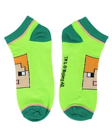 Minecraft Women's Character Heads 5-Pair Ankle Socks