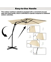 10 Ft. Outdoor Patio Cantilever Umbrella with Stand