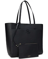 Lauren Ralph Pebbled Leather Extra-Large Cameryn Tote Bag
