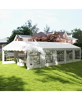 Outsunny 16.5' x 33' Party Tent Canopy with Removable Sidewalls,