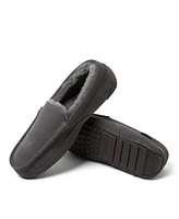 Dearfoams Men's Fireside By Melbourne Genuine Shearling Moccasin Slipper