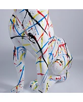 Modern Resin Leopard Sculpture, Large Home Decor