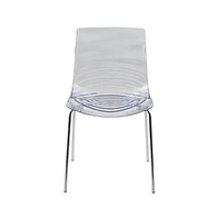 LeisureMod Astor Water Ripple Design Dining Chair Set of