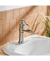 Waterfall Single Hole Single-Handle Low-Arc Bathroom Faucet