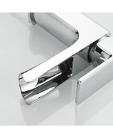 Waterfall Single Handle Single Hole Low-Arc Modern Bathroom Faucet
