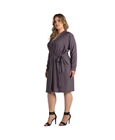 Plus Women's Wrap Style Blazer Dress