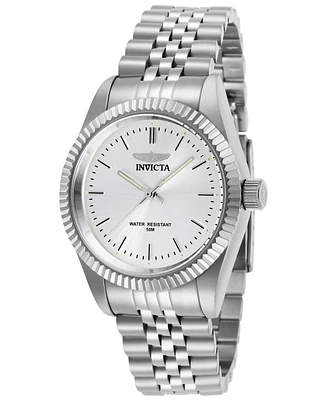 Invicta Women's Specialty Quartz 3 Hand Silver Dial Watch