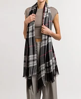 Fraas Women's Signature Plaid Lightweight Evening Wrap