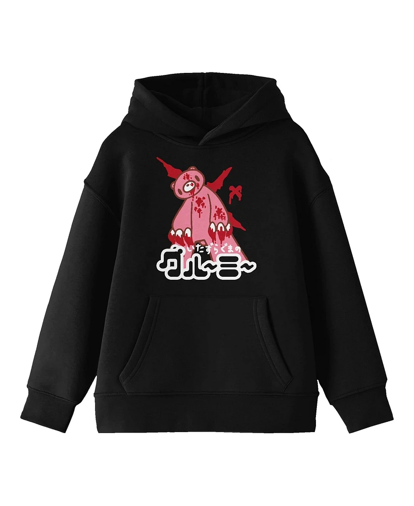 Gloomy Bear Ready to Attack Youth Black Graphic Hoodie