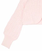 Rare Editions Toddler and Little Girls Pointelle Crochet Cardigan