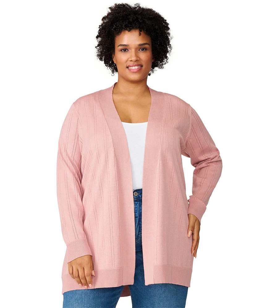 Melissa Paige Plus Open-Front Cardigan Sweater, Exclusively at Macy's