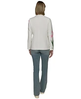 Karl Lagerfeld Paris Petite Placed Floral Jacket