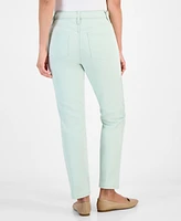 Style & Co Petite High Rise Natural Straight-Leg Jeans, Created for Macy's