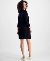 Style & Co Petite Cotton Boat-Neck Dress, Exclusively at Macy's