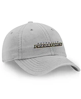 Fanatics Men's Gray Nashville Predators Wordmark Core Fundamental Adjustable Hat