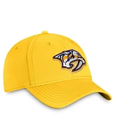 Fanatics Men's Gold Nashville Predators Core Primary Logo Flex Hat