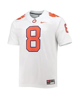 Men's Big and Tall 8 White Clemson Tigers Game Jersey
