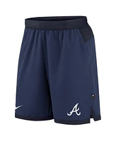 Men's Nike Navy Atlanta Braves Authentic Collection Flex Vent Performance Shorts