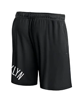 Men's Fanatics Black Brooklyn Nets Free Throw Mesh Shorts