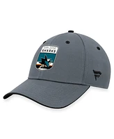 Fanatics Men's Gray San Jose Sharks Authentic Pro Home Ice Flex Hat