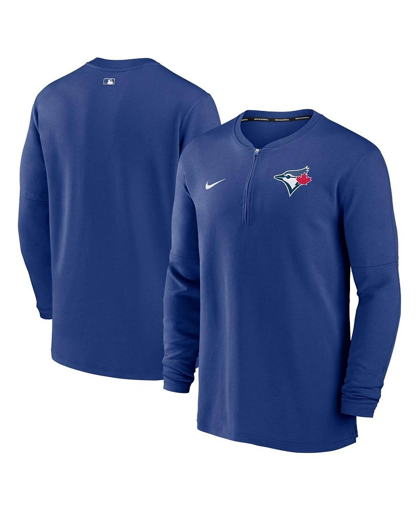 Nike Men's Royal Toronto Blue Jays Authentic Collection Game Time Performance Quarter-Zip Top